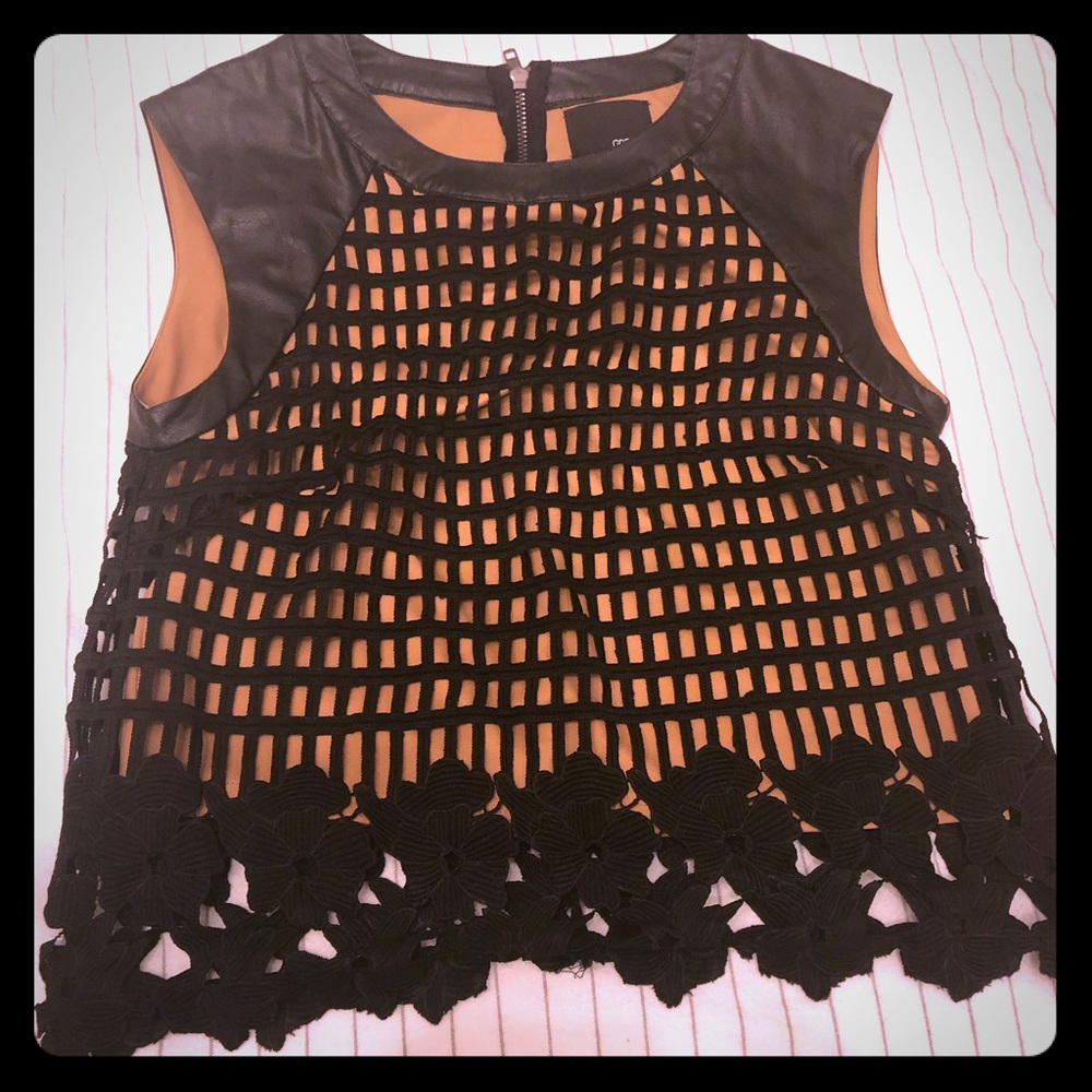 Greylin Black leather shirt xs
